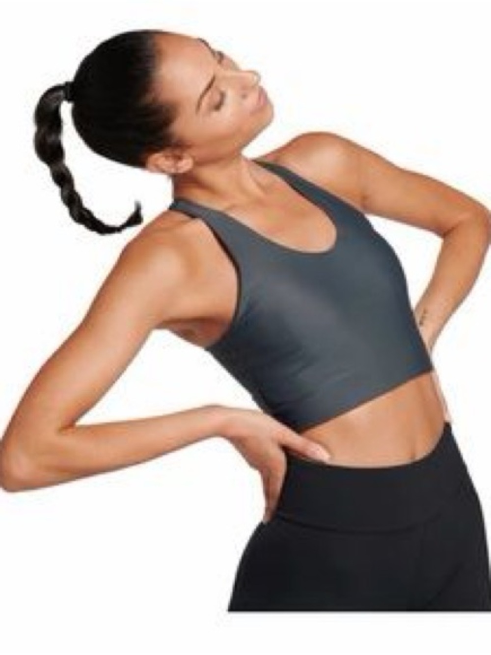 Ryu Core Bra Top In Charcoal Size Small